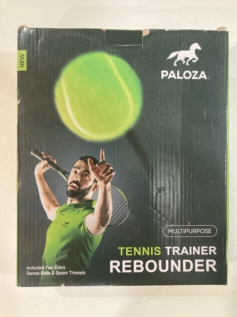 Poloza Tennis Trainer Rebounder Includes Extra Tennis Balls and Spare Threads
